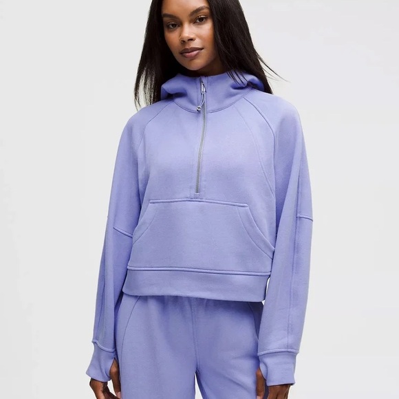 lululemon athletica Tops - VERY RARE NWT Lululemon Scuba Oversized Half-Zip Hoodie – Dusty Lilac – XS/S